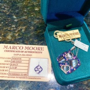 Designer Marco Moore 14K White Gold Diamonds Necklace.